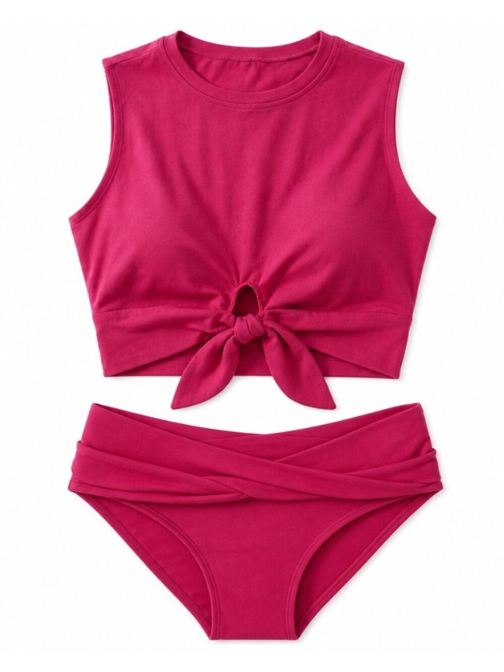 NWT Robin Piccone Ava Swim Set Tankini Top And Bottom, Rose Size XS